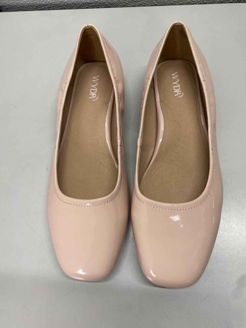 WYDR Womens Colette Square Toe Leather Ballet Flats Size 12 WW Pink